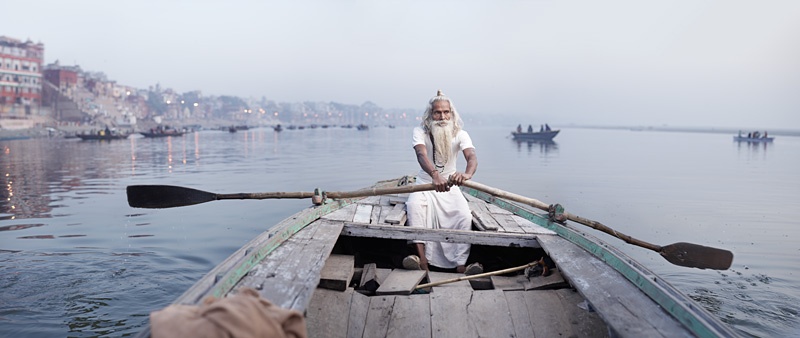 Vijay Nund on Ganges River by Joey L.