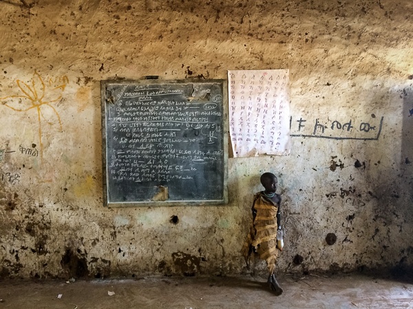 Mursi Girl at School by John Rowe