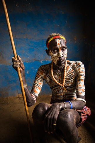 Portrait of a Kara Elder, Duss Village by John Rowe