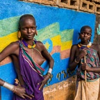 Suri Women and Ethiopian Flag Art